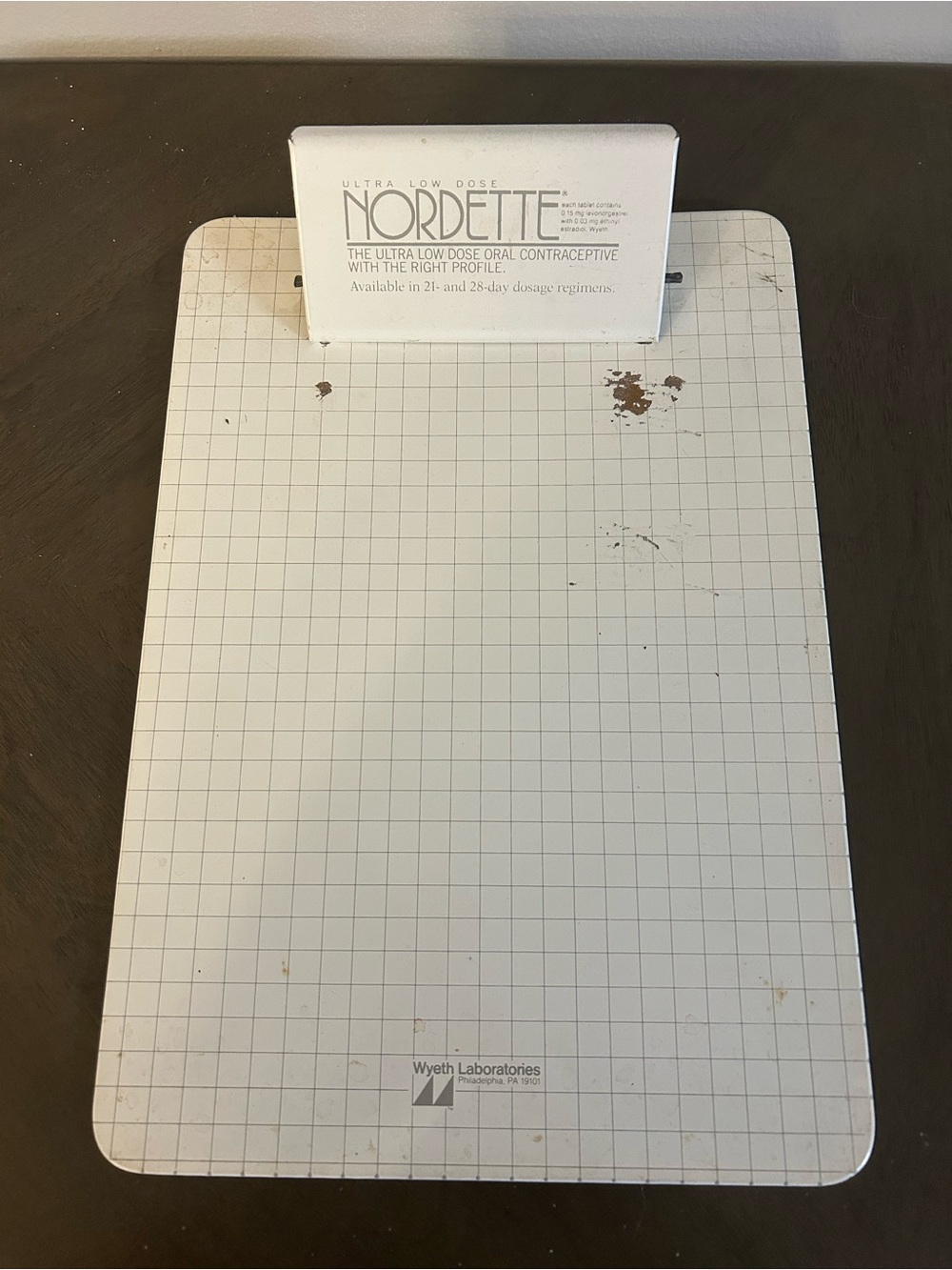 Nordette Branded Grid Clipboard - White